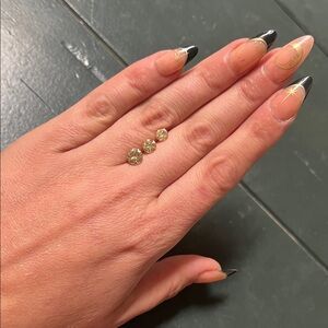 3 Pcs Golden Canary Moissanite or Moissanite Coated CZs Loose Gemstones